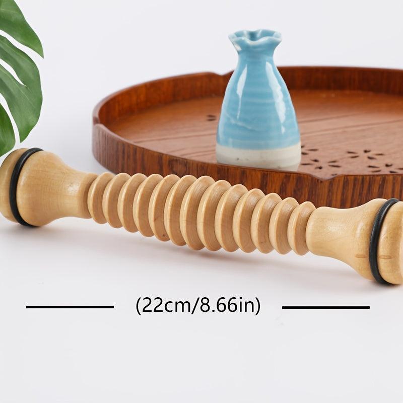 Wood Foot Massage Roller - Deep Tissue Tool for Home & Office