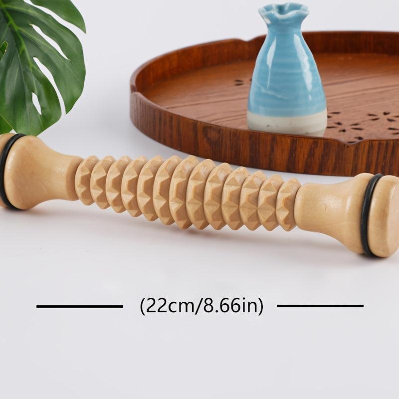 Wood Foot Massage Roller - Deep Tissue Tool for Home & Office