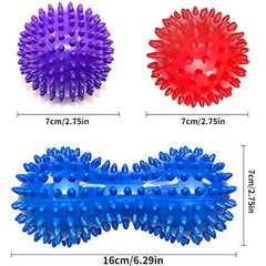 3pcs Hedgehog Ball Massage Balls for Foot Back Shoulder Arm Daily Stretching
