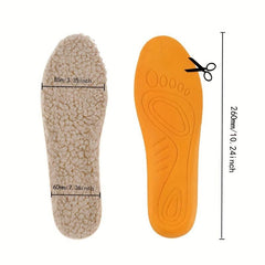 Warm Lamb Wool Insoles - Cuttable Winter Sports Insoles