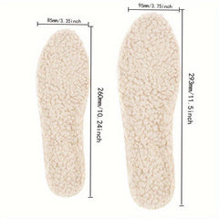 Warm Lamb Wool Insoles - Cuttable Winter Sports Insoles