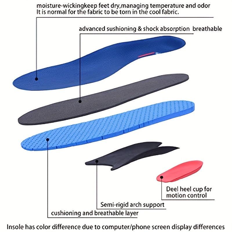 Sport Insoles with Arch Supports for Plantar Fasciitis Flat Feet Heel Spurs