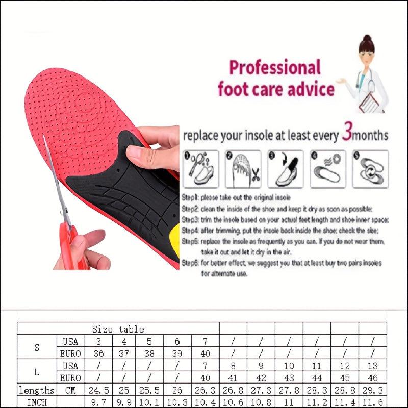 Sport Insoles with Arch Supports for Plantar Fasciitis Flat Feet Heel Spurs