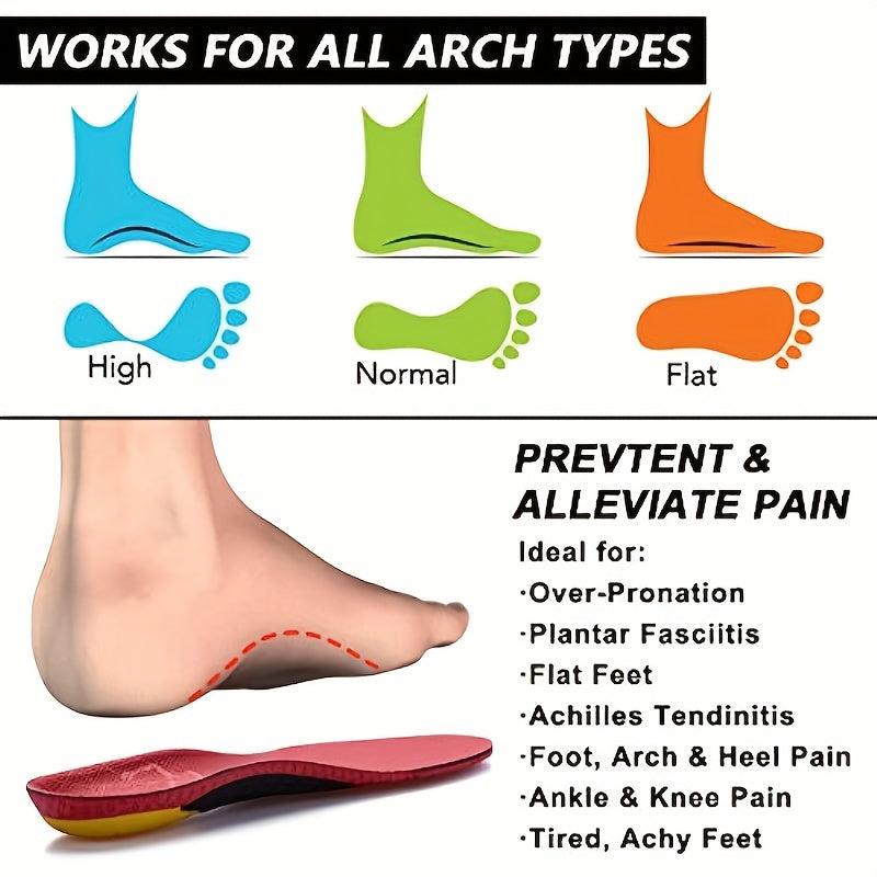 Sport Insoles with Arch Supports for Plantar Fasciitis Flat Feet Heel Spurs