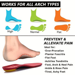 Sport Insoles with Arch Supports for Plantar Fasciitis Flat Feet Heel Spurs