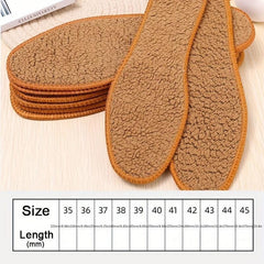 2pair Winter Alpaca Wool Insoles Soft Plush Warm Thicken Foot Shoe Insole