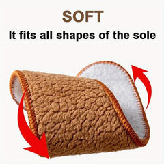 2pair Winter Alpaca Wool Insoles Soft Plush Warm Thicken Foot Shoe Insole