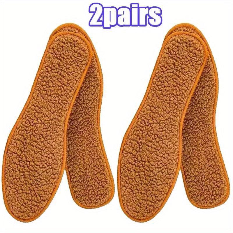 2pair Winter Alpaca Wool Insoles Soft Plush Warm Thicken Foot Shoe Insole