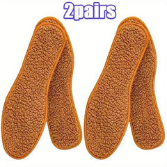 2pair Winter Alpaca Wool Insoles Soft Plush Warm Thicken Foot Shoe Insole