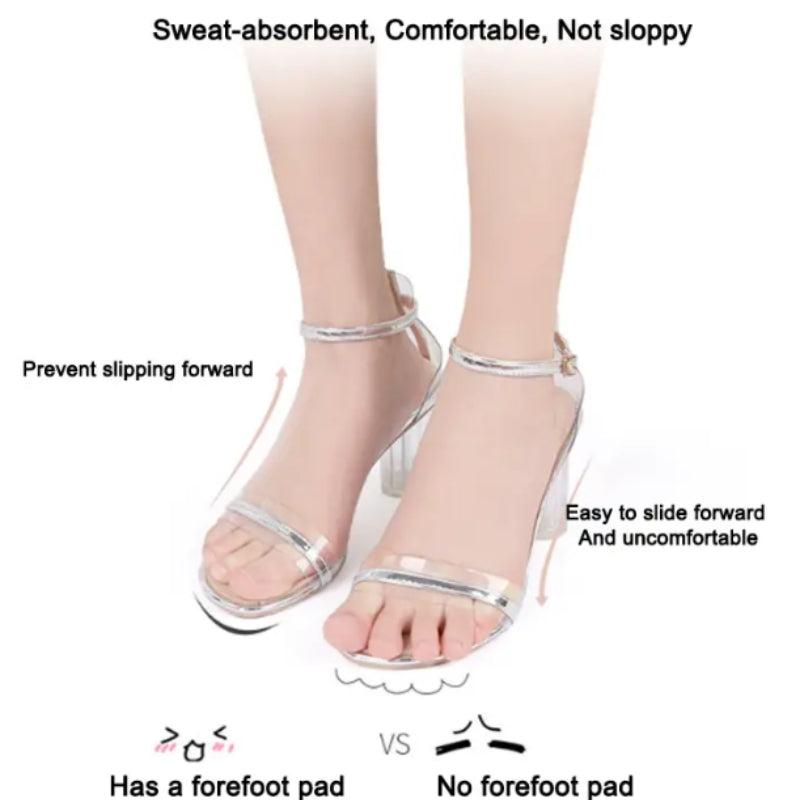 Leather Forefoot Pads Non Slip Inserts for Women's Shoes