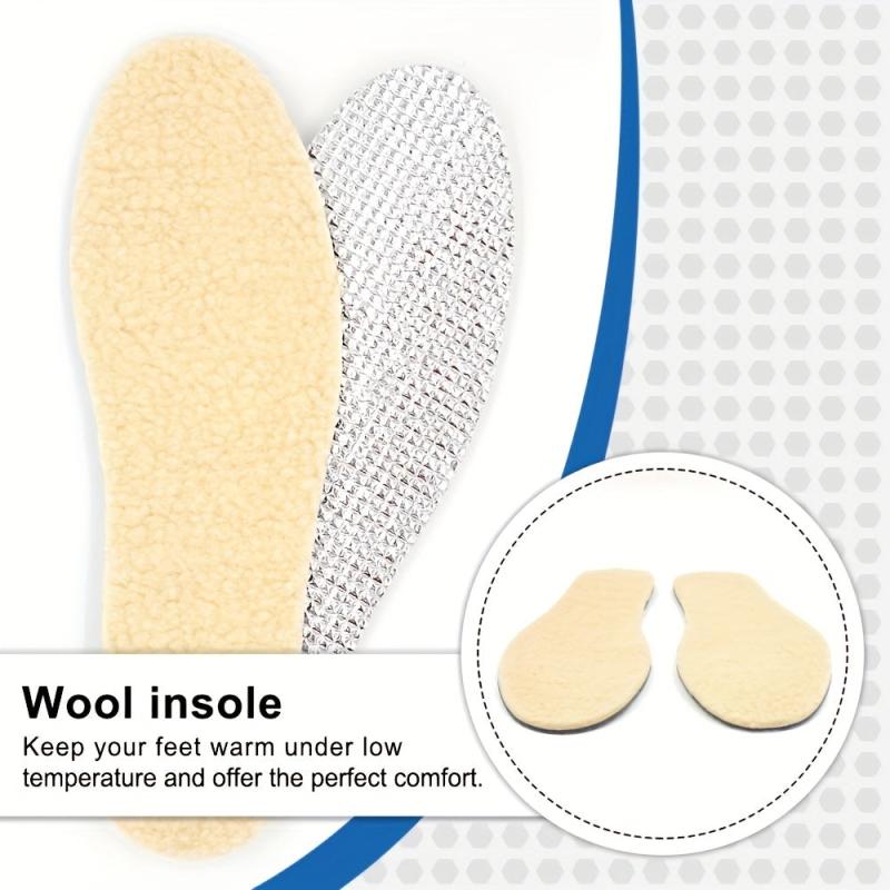 Warm Wool Insoles Soft & Comfortable Fluffy Feet Unisex Adult