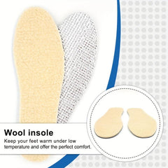 Warm Wool Insoles Soft & Comfortable Fluffy Feet Unisex Adult