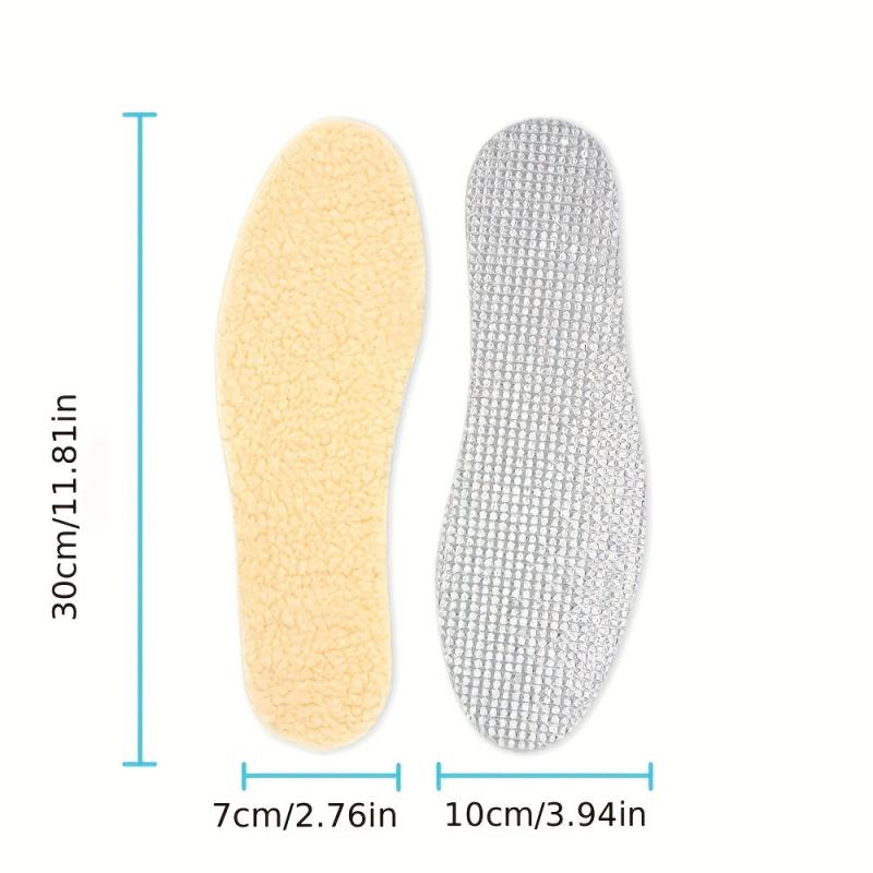 Warm Wool Insoles Soft & Comfortable Fluffy Feet Unisex Adult