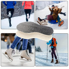 Aluminum Foil Heated Wool Insoles - Cuttable
