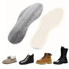 Aluminum Foil Heated Wool Insoles - Cuttable