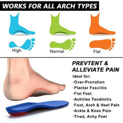 Orthotic Sport Insoles Men Women Arch Supports Plantar Fasciitis Foot Pain