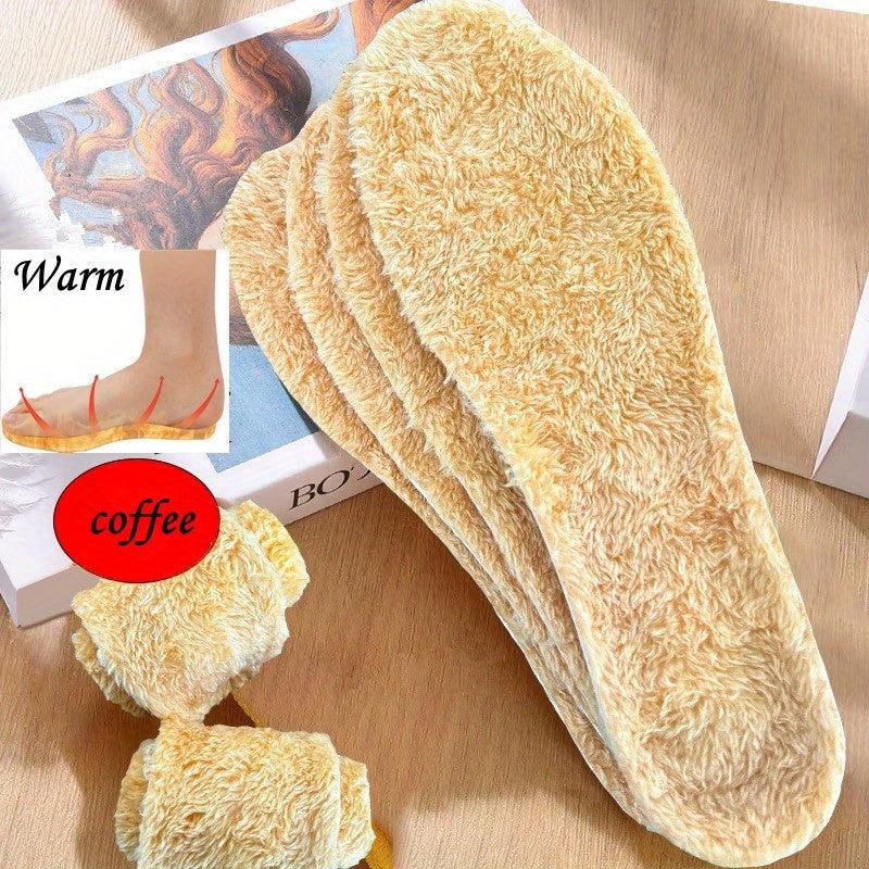 Winter Warm Plush Insoles Thicken Thermal Shoe Pads Self Heated Sports Inserts