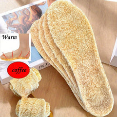 Winter Warm Plush Insoles Thicken Thermal Shoe Pads Self Heated Sports Inserts