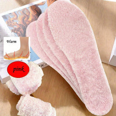 Winter Warm Plush Insoles Thicken Thermal Shoe Pads Self Heated Sports Inserts
