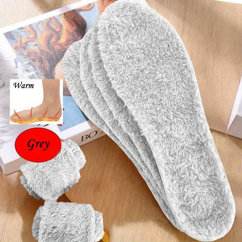 Winter Warm Plush Insoles Thicken Thermal Shoe Pads Self Heated Sports Inserts