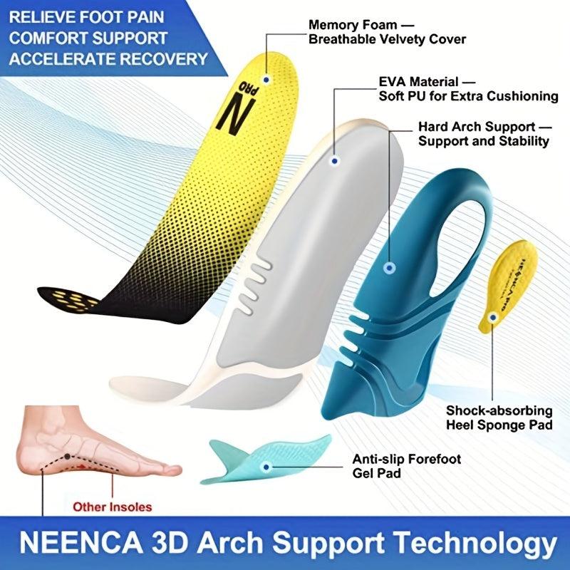 NEENCA Orthotic High Arch Support Insoles Comfort Gel Insert