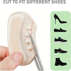 3 Pairs Anti-slip Heel Grips & Liners - Adhesive Back Of Heel Cushion Inserts