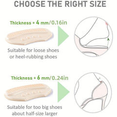 3 Pairs Anti-slip Heel Grips & Liners - Adhesive Back Of Heel Cushion Inserts
