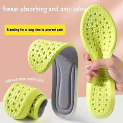 3 Pairs Men's Deodorizing Insoles Soft Shock-Absorbing Popcorn Sole