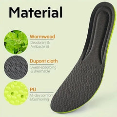 3 Pairs Men's Deodorizing Insoles Soft Shock-Absorbing Popcorn Sole