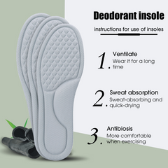 Memory Foam Sport Insoles Deodorant Absorb Sweat Massage
