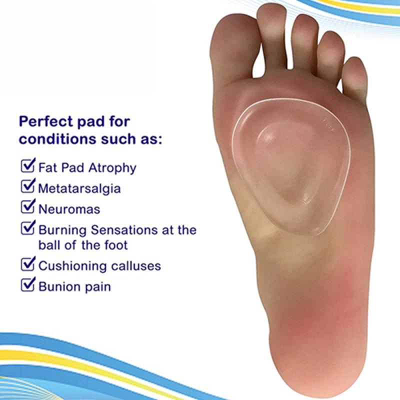 2pcs Ball Of Foot Cushions Foot Inserts Insoles Neuroma Metatarsalgia Gel Pad