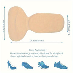 2pcs Anti-friction Foot Memory Foam Heel Pad for Men's & Women's Shoes