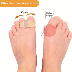 2pcs Gel Toe Separator Bunion Corrector Protective Cover Shoe Wearable