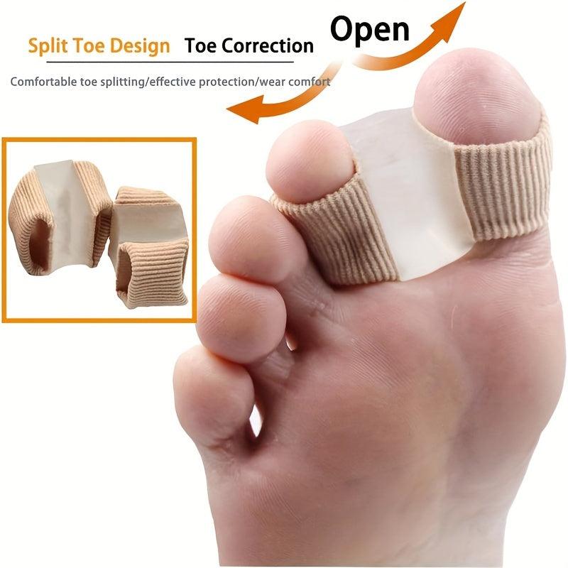 2pcs Gel Toe Separator Bunion Corrector Protective Cover Shoe Wearable