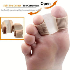 2pcs Gel Toe Separator Bunion Corrector Protective Cover Shoe Wearable