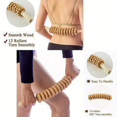Handheld Wood Massage Roller For Whole Body Massage