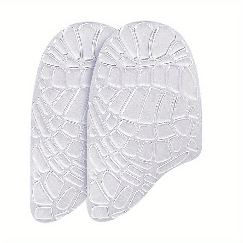 Transparent Heel Pad Gel Particle Back Cushion Velvet Cloth Foot Massage
