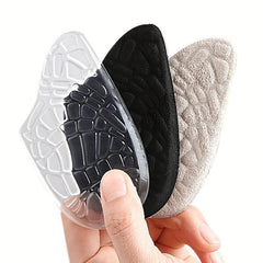 Transparent Heel Pad Gel Particle Back Cushion Velvet Cloth Foot Massage