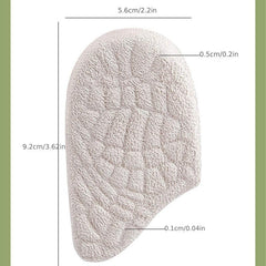 Transparent Heel Pad Gel Particle Back Cushion Velvet Cloth Foot Massage