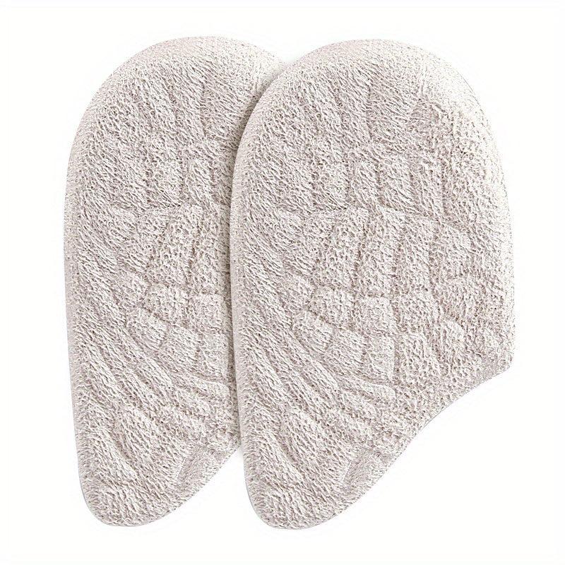 Transparent Heel Pad Gel Particle Back Cushion Velvet Cloth Foot Massage
