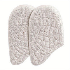 Transparent Heel Pad Gel Particle Back Cushion Velvet Cloth Foot Massage