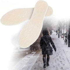 2pcs Double Pack Felt Insoles Warm Winter Sweat absorbent Breathable Soft