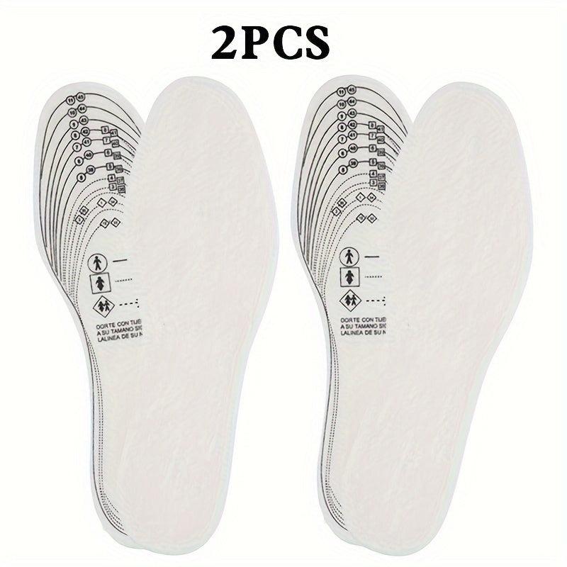 2pcs Double Pack Felt Insoles Warm Winter Sweat absorbent Breathable Soft