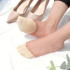 Non slip Double Footed Half Socks Seamless Toe Box