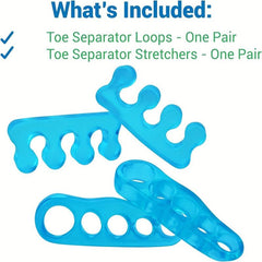 4pcs Toe Stretchers Separators Gel for Bunions Overlapping Hammer Toe