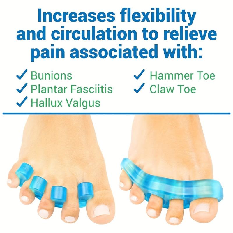 4pcs Toe Stretchers Separators Gel for Bunions Overlapping Hammer Toe