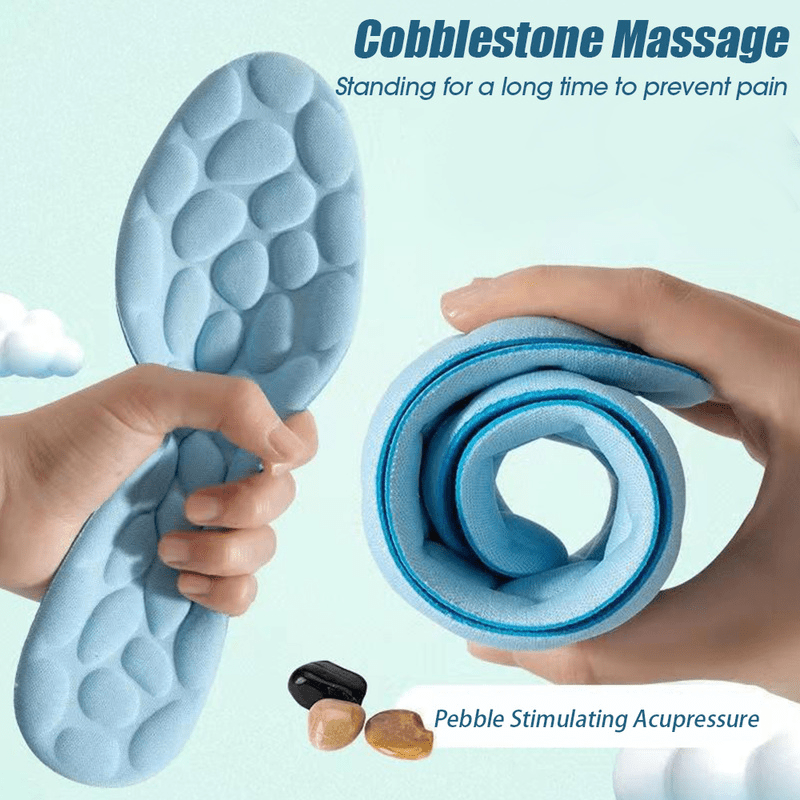 4D Massage Memory Foam Insoles - Breathable Cushion Sports Running Insoles