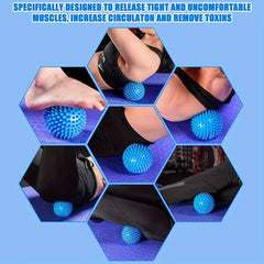2pcs Hedgehog Ball Massage Roller Set for Full Body Massage