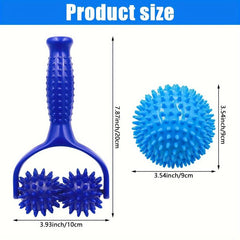 2pcs Hedgehog Ball Massage Roller Set for Full Body Massage