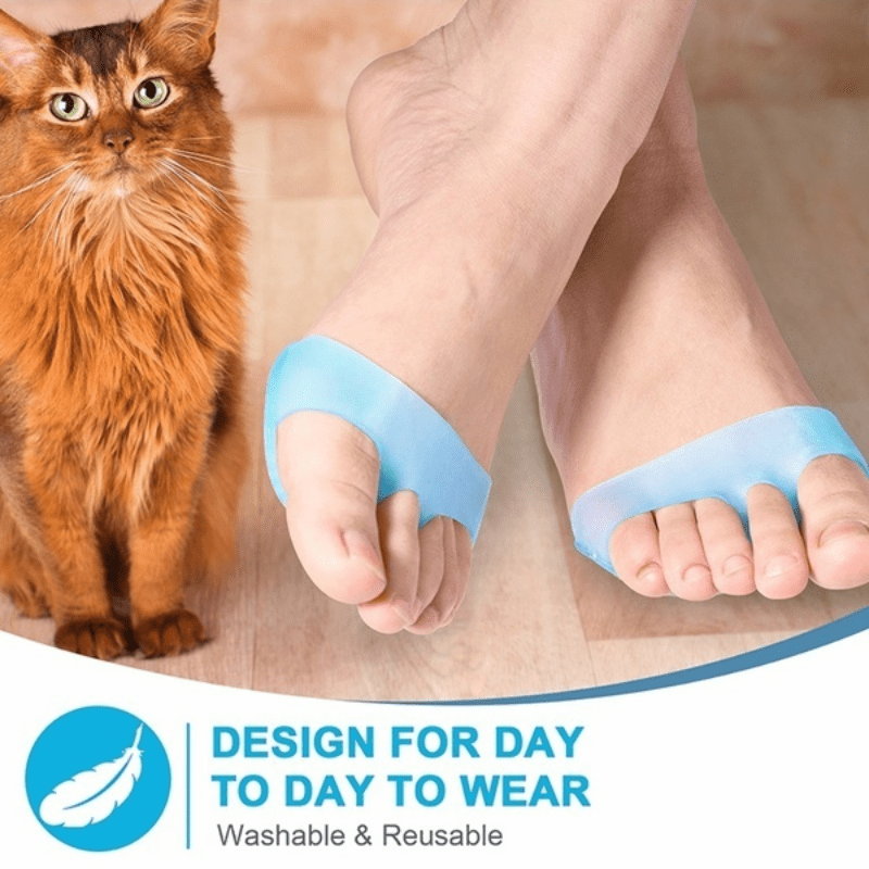 2pcs Soft Silicone Insoles Honeycomb Forefoot Reusable Shoe Cushion